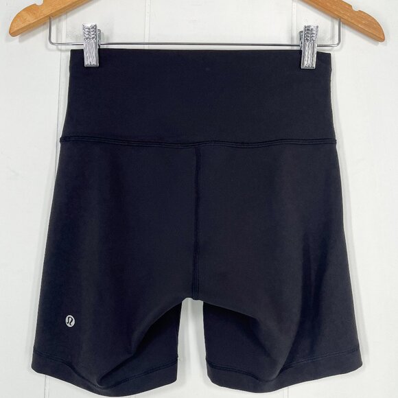 Lululemon Wunder Train High-Rise Short 6" W7BESS Bike Short Size 6 Black - Picture 2 of 14